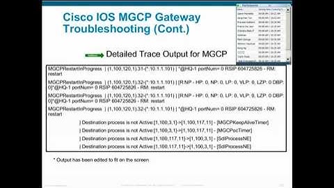Cisco IOS MGCP Gateway Troubleshooting