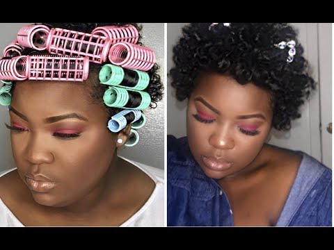 Roller set on TWA /Short Natural Hair! (curly Afro) - thptnganamst.edu.vn