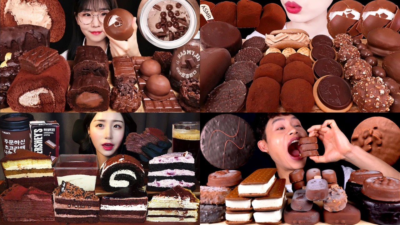 ULTIMATE CHOCOLATE DESSERT ASMR 🍫 | Ice Cream Sandwiches, Truffles & Chocolate Overload Mukbang