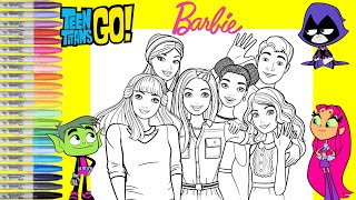 Barbie And Friends Makeover As Teen Titans Go Starfire Robin Raven Beast Boy Cyborg Bumblebee