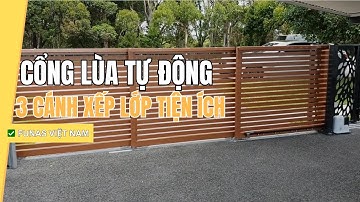 Cổng Lùa Tự Động 3 Cánh Xếp Lớp Tiện Ích | ✅ Funas - Đà Nẵng