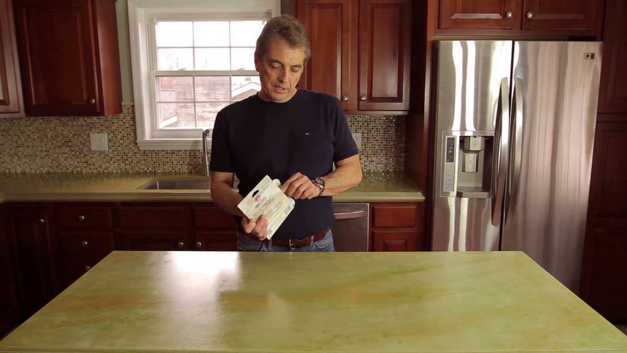 How To Seal Concrete Countertops With Z Aqua Poxy Youtube