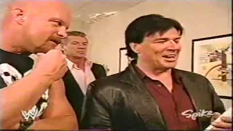 Sheriff Steve Austin showed the old footage of Eric Bishoff challenging Mr Mcmahon (RAW 23 Feb 2004)