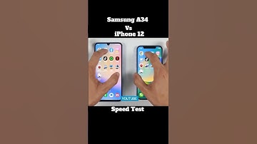 Samsung A34 vs iPhone 12 – SPEED TEST SHOWDOWN! ⚡ Who Wins? 😱 #Shorts