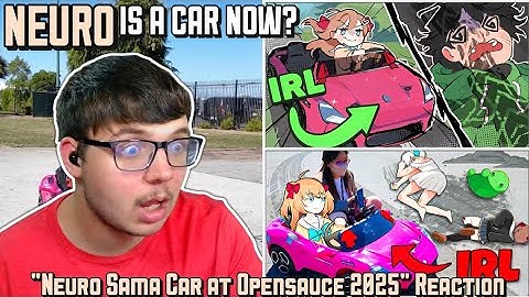 REACTING TO THE NEURO CAR AT OPENSAUCE 2025, by Vedal (@Neurosama), @baovtuber, and @Ellie_Minibot!!