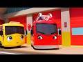 Wheels On The Bus - Vehicles to the Rescue - Lights on the Firetruck | Buster and Friends