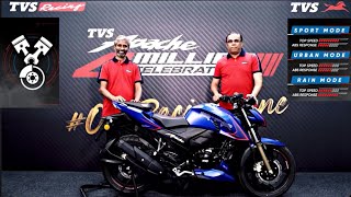 TVS Apache RTR 200 4V  | First in class 3 Ride Modes | Adjustable Suspension and Levers | Matte Blue