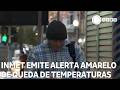 Inmet emite alerta amarelo de queda de temperaturas