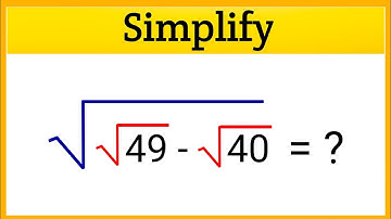 Nice Square Root Math Simplification Problems | Math Olympiad