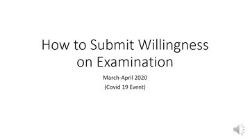 How to Submit Willingness for Final year Examination | BAMU |