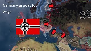 German AI goes four ways - Hoi4 Timelapse