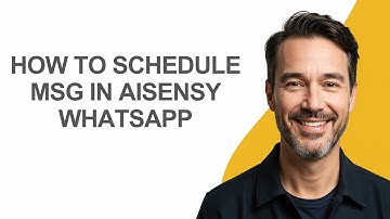 How to Schedule Msg In Aisensy Whatsapp - KevinHowTo