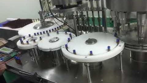 Glass tube reagent test liquid oral liquid filling capping machine