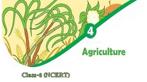 Class 8 - Social Science (Geography): Chapter-4 , AGRICULTURE