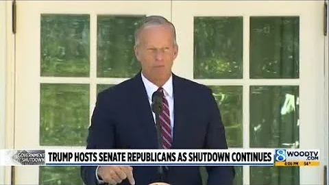 Trump hosts Senate Republicans as shutdown continues