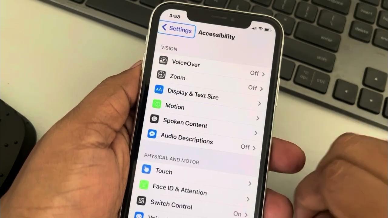 How to turn off switch control in iPhone YouTube