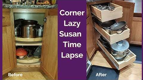 Watch a Lazy Susan Makeover: Time-Lapse of Slide-Out Shelf Installation | Harmony Home Concepts