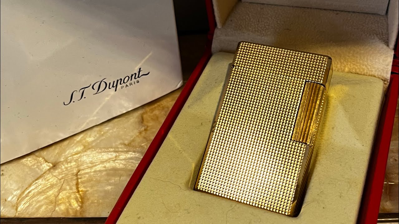 S.T. Dupont Lighter Review | Ligne 1 | Gold Finish Diamond-head 