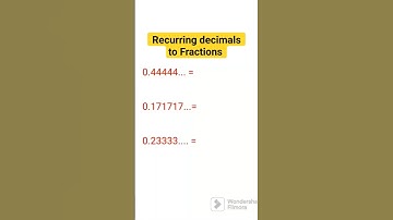 Trending trick to convert recurring nos to fractions #shorts #decimals #fractions #recurring