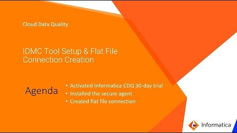 IDMC: Cloud Data Quality Tool Setup & Flat File connection Creation