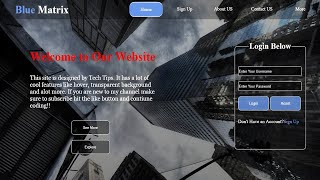 How to Make a Website with Login Form Using HTML and CSS