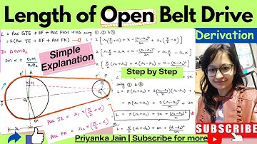 Length of Open Belt | Derivation | Step by Step | Complete Explanation @pragyaniketan92