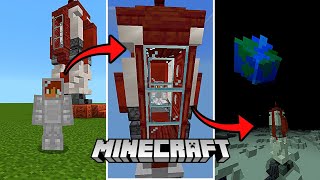 FOGUETE e VIAJEM para a LUA no Minecraft PE 1.21+ | Bedrock addon