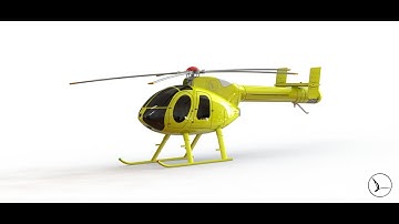 MD520 scale helicopter print and assembly video
