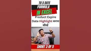 Highlight Expire Date of Products. Must watch Date Function in excel #excel #shorts #tricks