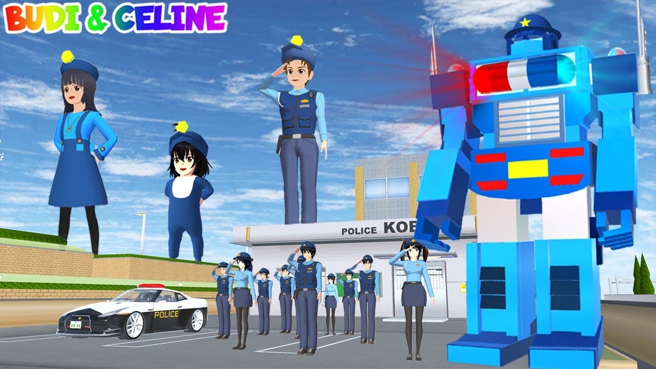 Yuta Mio Buat 🤖 Robot Polisi Biru 🚨 Bisa Tembak Peluru Roket | Yakuza Tangkap Baby Celine | Sakura