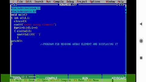 C++ program for array element read and display
