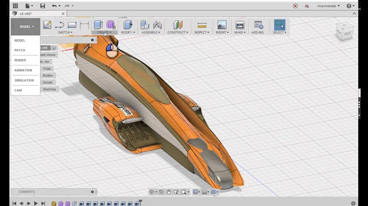 Ana Andrade's Fusion 360 Tutorial : Formula 1 Car ...
