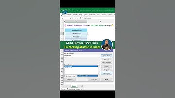 How to Fix Spelling Errors in Excel FAST! | Excel Interview Question | Excel Tips & Tricks #shorts