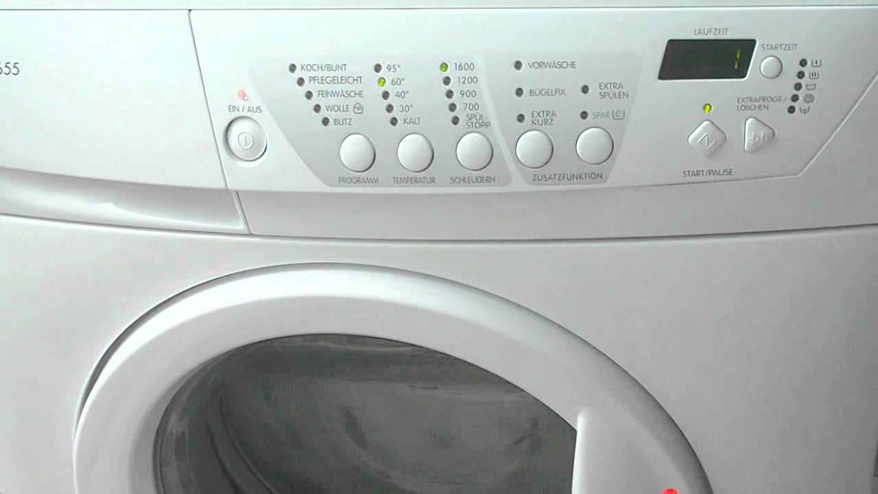 Bedienelemente von Privileg﻿ 6655 Waschmaschine