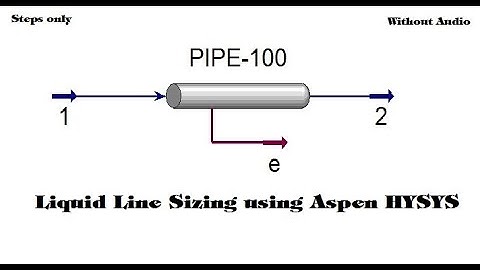 Line Sizing wih Aspen HYSYS