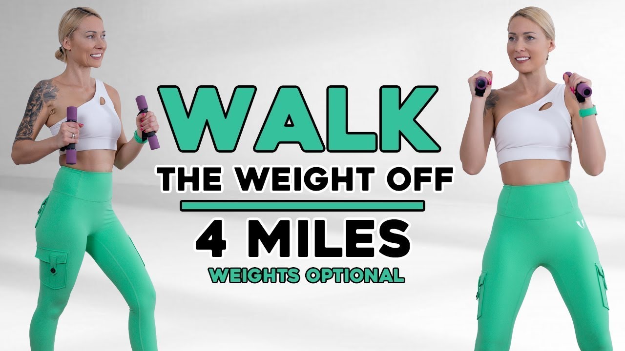 🔥60 Min Walking Full Body Fat Burning 🔥 Workout with Dumbbells🔥 | Knee ...