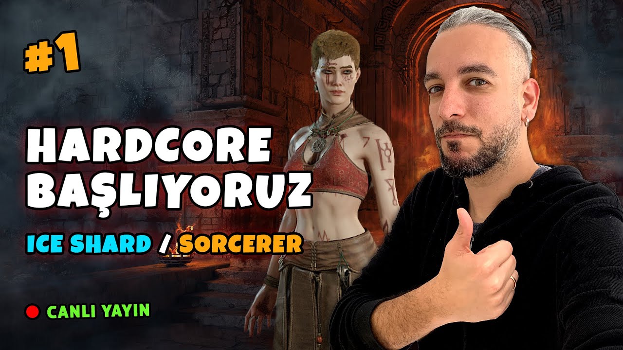 DIABLO 4 Türkçe Oynanışı – Canlı Hardcore Ice-Shard Sorcerer B1 Seviyesi!