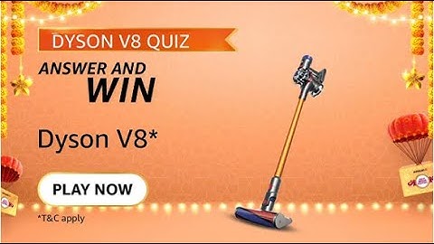 Amazon Quiz Answers | Dyson V8 Quiz | Win Dyson V8 Vacuum Cleaner | 27 September 2021 | FunZone