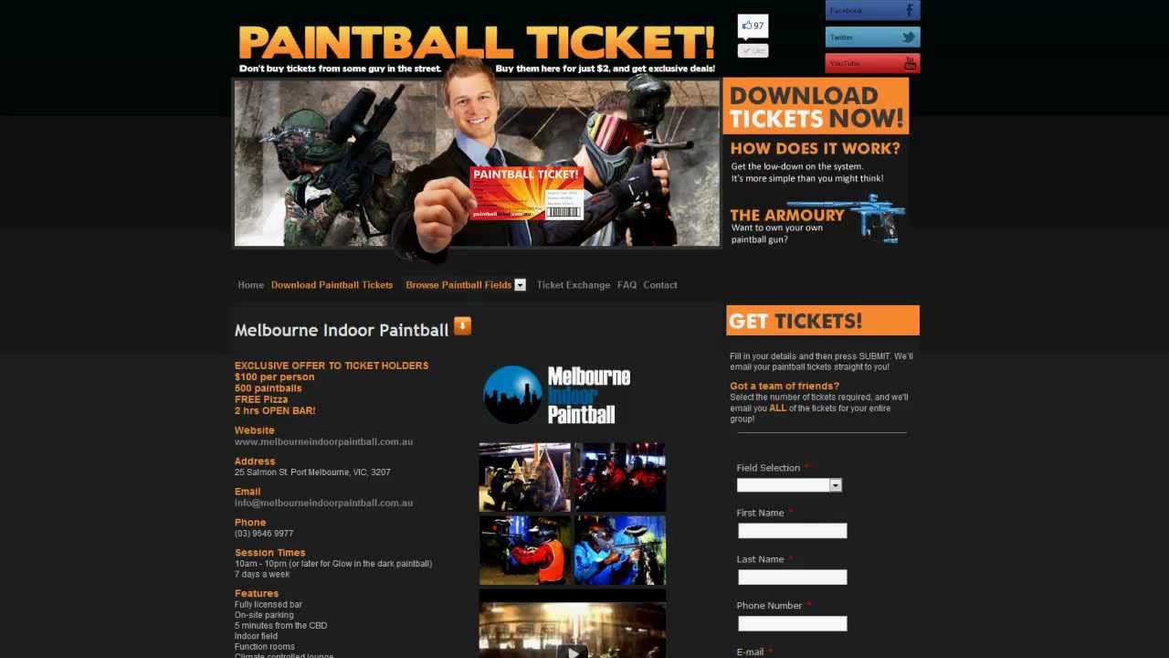 Paintball Ticket Purchase Demonstration YouTube