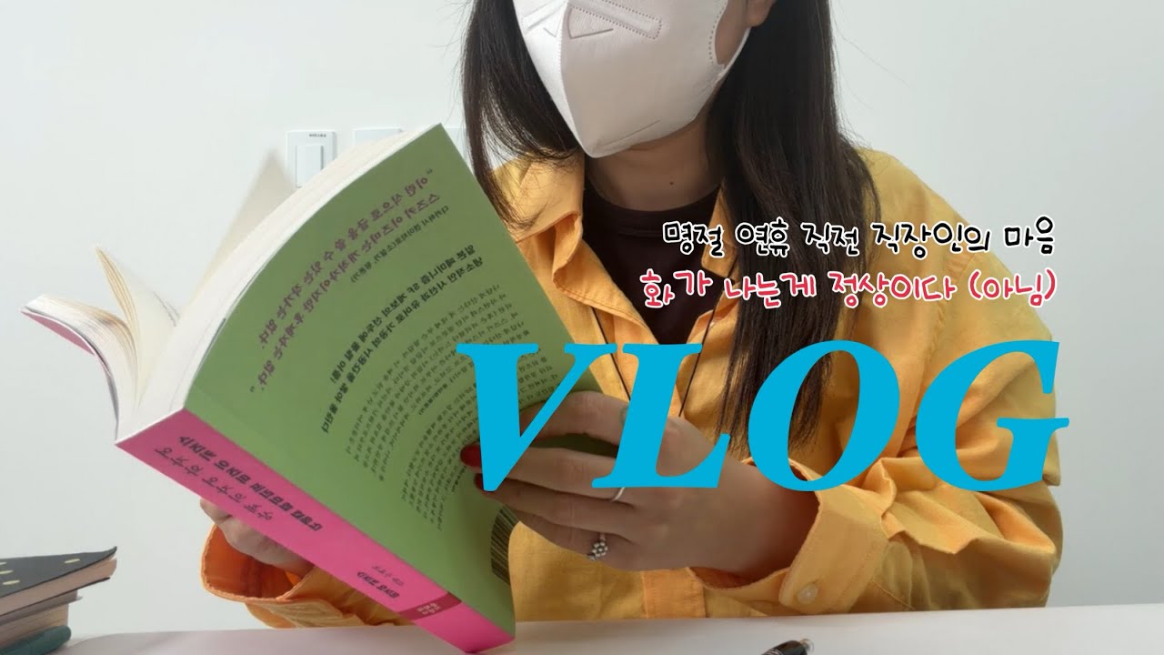 직장인 브이로그🦧 독감 파티🦠 점심시간 코노 가기🎤즐거운 혼밥 타임🍛 명절 연휴 전 날 정시 퇴근한 사람😭