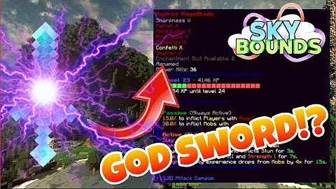 Creating Our First Custom God Sword!? Minecraft Skybounds S2 Ep.22