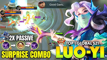 2X PASSIVE !! LUO YI BEST BUILD 2021 ~ TOP GLOBAL LUO YI GAMEPLAY ~ LUO YI MLBB