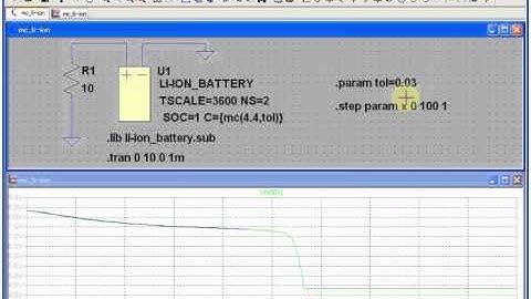 Li-Ion discharge Simulation using LTspice(3%)