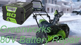 Greenworks 80V Snowblower Battery Test & Repair