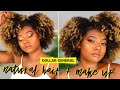 Natural Hair + Make Up GRWM Using ONLY Dollar General Products | Budget Friendly Haul