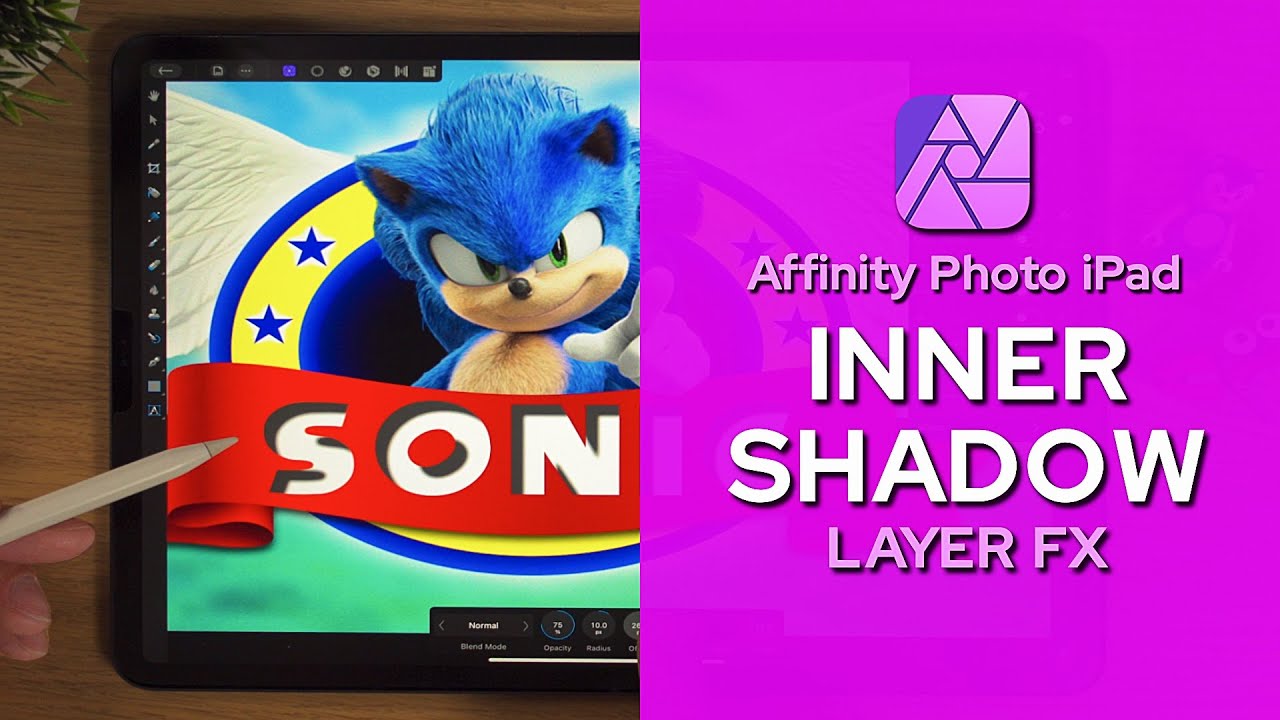 How to Add INNER SHADOW in Affinity Photo iPad - YouTube