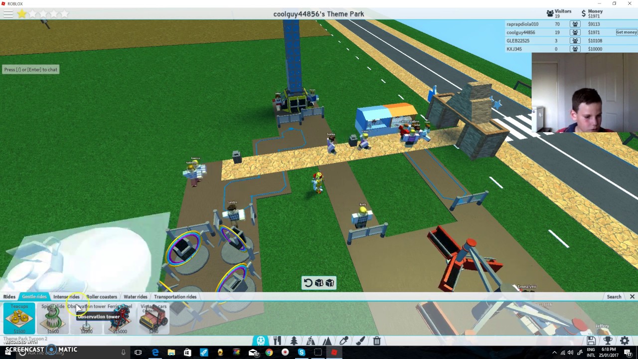 Roblox Theme Park Tycoon 2 Starting A New Park Youtube - building a theme park in roblox poaltube