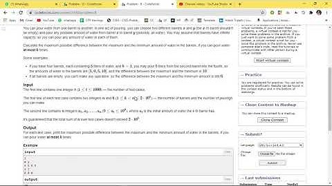 B. Barrels | Educational Codeforces Round 96 (Rated for Div. 2)