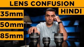 35mm 50mm 85mm CameraLens comparison | Hindi Photography