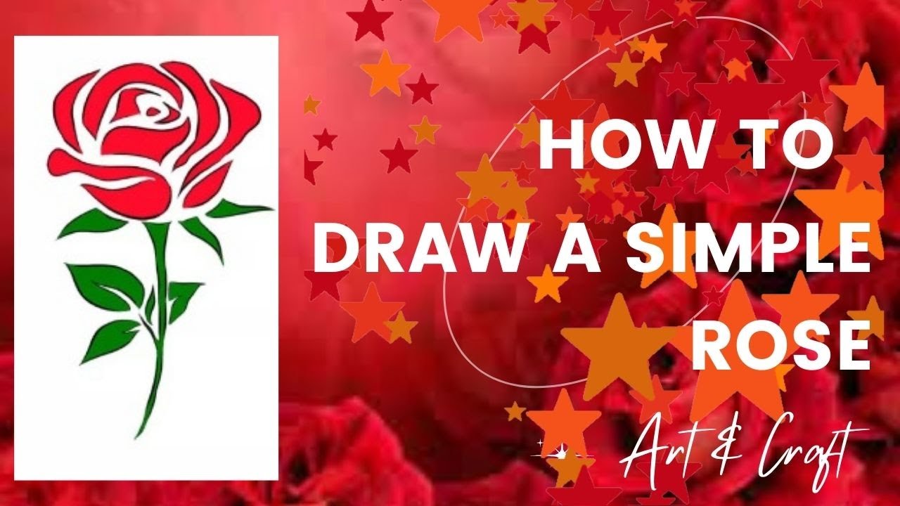 How to Draw a Simple Rose YouTube